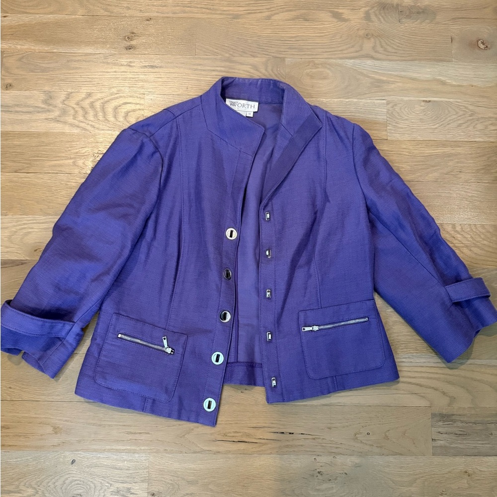 Worth Purple Blazer Structured
